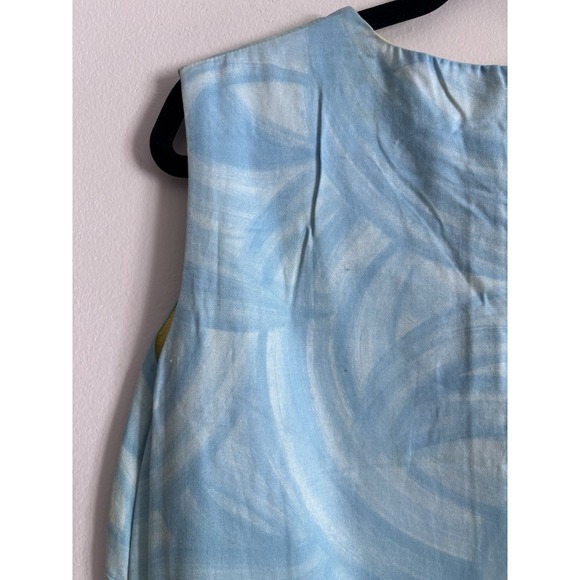 Vintage 70s Florida Handprints Shift Dress Size 10 Screenprint Cotton Retro - Picture 9 of 10